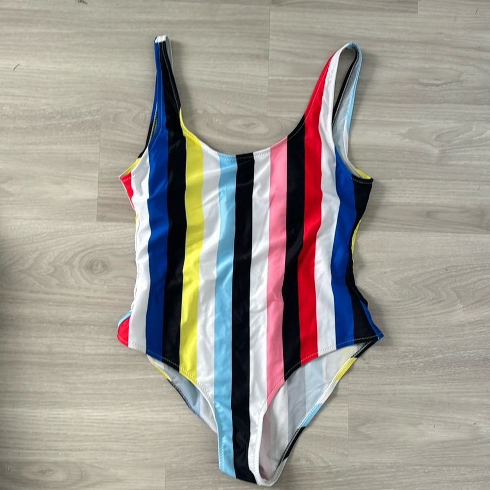 One piece striped swimsuit